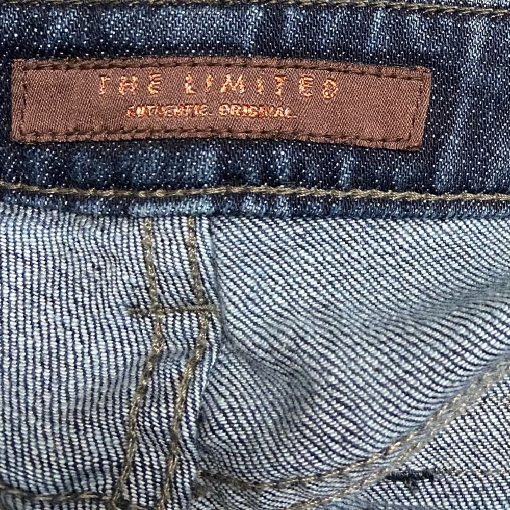 The Limited Authentic Original Flare Jeans Flap Back Pockets Blue - Picture 6 of 14